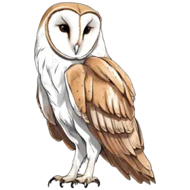 an illustration of a barn owl