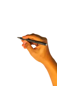 hand holding a pen