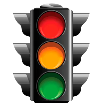 a traffic light with red and green lights