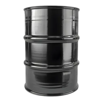 a black barrel on a white background