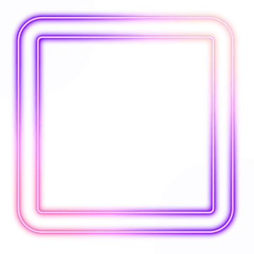 a neon frame on a white background