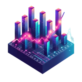 an illustration of a city with skyscrapers