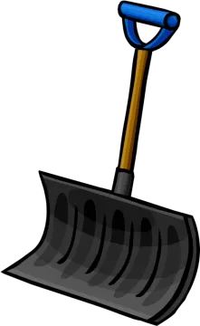 a shovel on a white background
