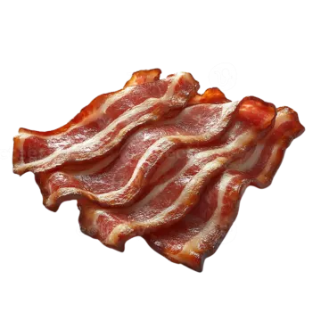 bacon on a white background