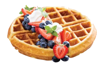 a wa with strawberries and blueberries on top
