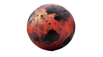 an image of a red and black moon