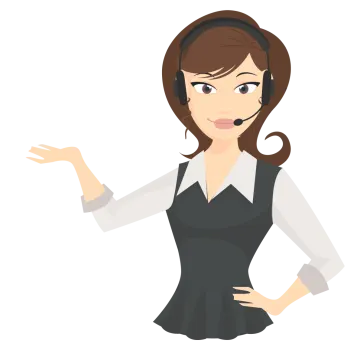 a woman in a black dress with headphones