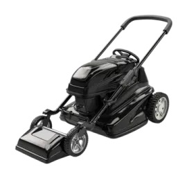 a lawn mower is shown on a white background