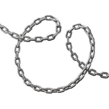 a chain that has been chained to the ground