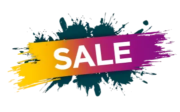 a colorful banner with the word sale on it