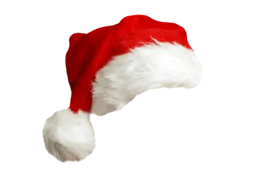 a santa hat on a white background