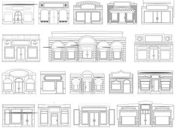 a set of architectural drawings