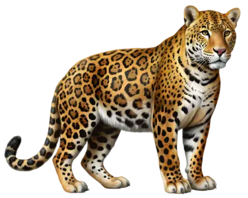 a leopard is standing in front of a white background