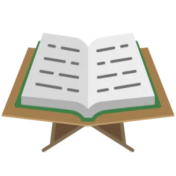 an open book on a wooden stand