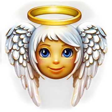 an angel with a golden halo and wings
