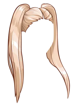 a drawing of a ponytail with long hair