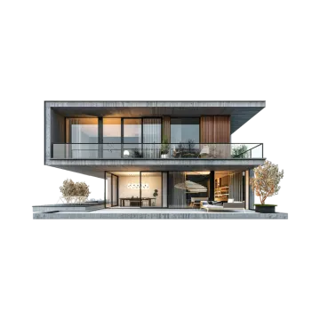 a rendering of a modern house