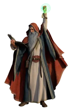 an image of a wizard holding a wand