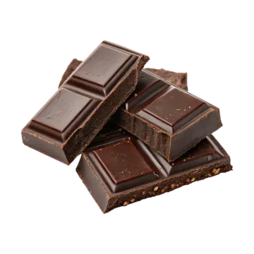 a pile of dark chocolate