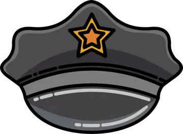 a police hat with a star on it