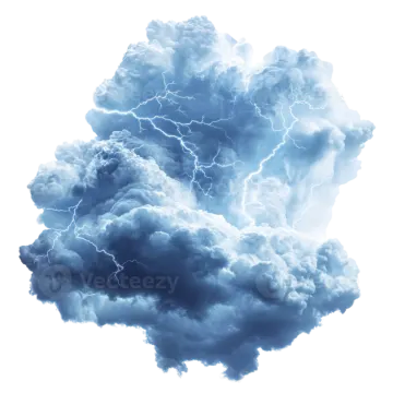 a cloud with lightning in the sky
