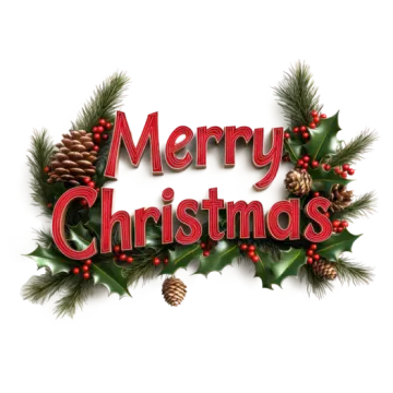 a christmas wreath with the words merry christmas on it