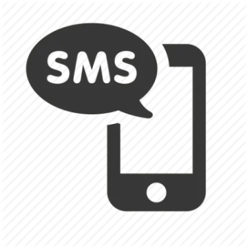 a phone with the word sms on it