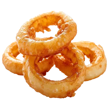 a pile of onion rings