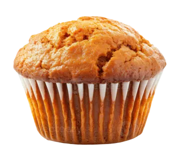 a muffin on a white background