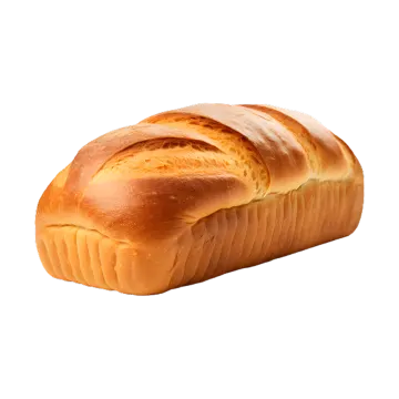 a loaf of bread on a white background