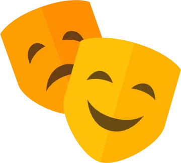 a pair of orange and yellow smiley faces
