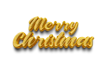the word merry christmas in gold letters