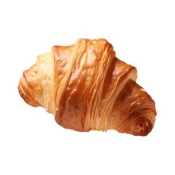 a close up of a crois on a white background