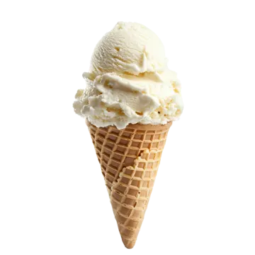 an ice cream cone on a white background