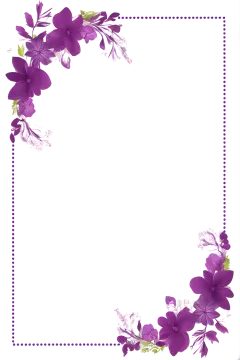 an image of a purple flower border