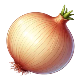 an onion on a white background