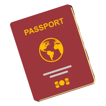 a passport with the word passport on it