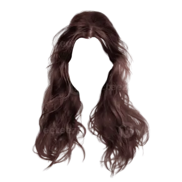 a woman's head with long brown hair