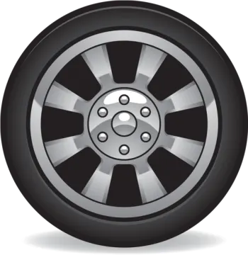 a wheel on a white background