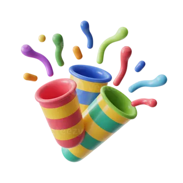 an image of colorful plastic cups