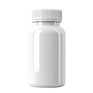 a bottle with a white cap on it