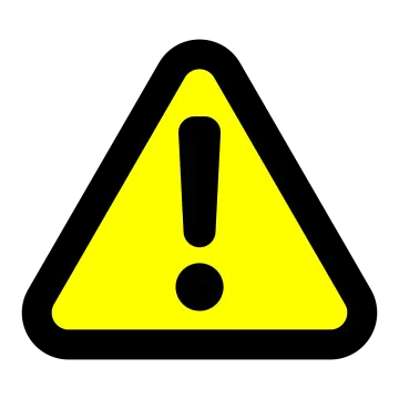 a yellow and black warning sign