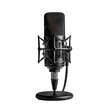 a microphone on a white background