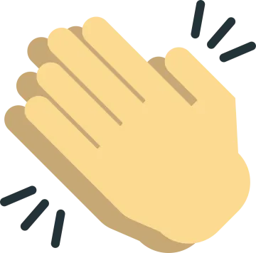 an icon of a hand in the air