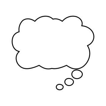 a speech bubble on a white background