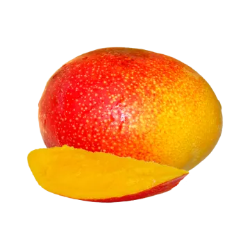 an apple with a slice cut in half