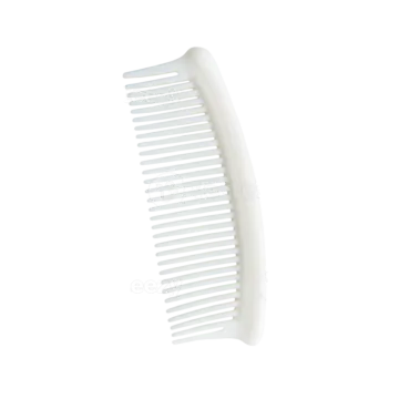 a white comb is shown on the side of the comb