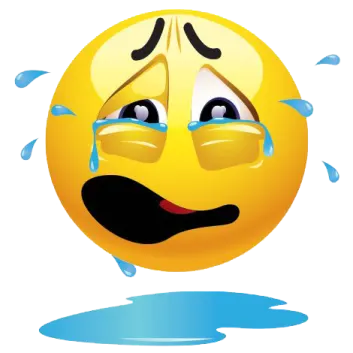 a smiley face with tears and tears
