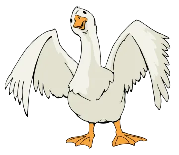 a chicken with its wings spread out