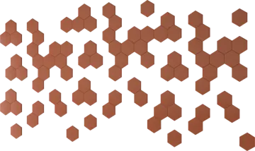 an image of a wall made out of red tiles